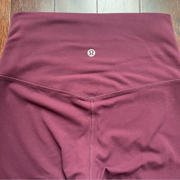lululemon athletica Pants - Lululemon Align Women’s Cropped Leggings Size 4 Merlot Maroon 21” Inseam